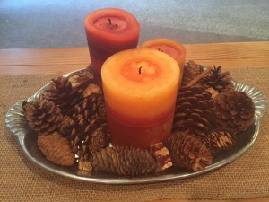 pine cone candles